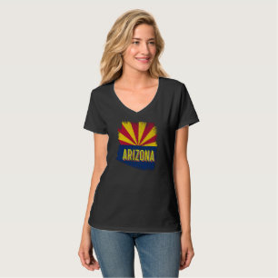 T-shirt Vintage Arizona AZ State Flag Map Souvenir les ann