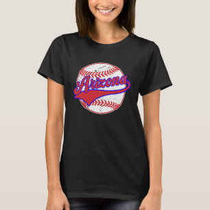 T-shirt Vintage Arizona Cityscape Baseball Homme Femmes