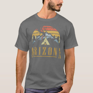 T-shirt Vintage Arizona Mountains Camping Campfire Retro v