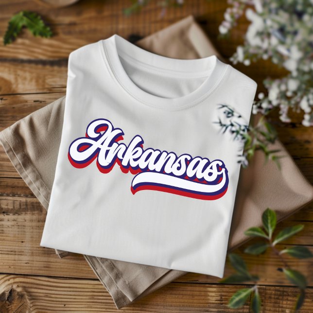 T-shirt Vintage Arkansas rouge blanc et bleu (Créateur téléchargé)