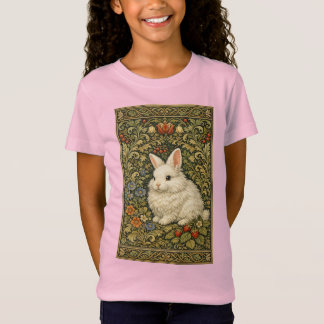 T-Shirt Vintage art nouveau white rabbit 
