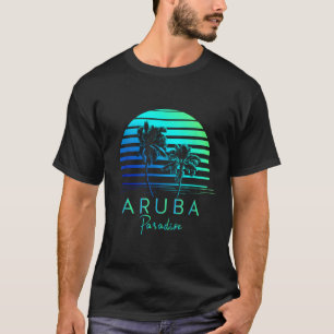 T-shirt Vintage Aruba Beach Vibes Vacances Souvenir