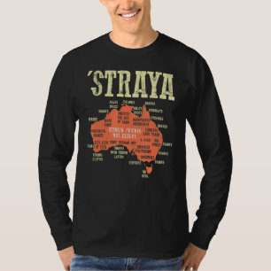 T-shirt Vintage Aussie Day Straya Australie Carte Gday Mat
