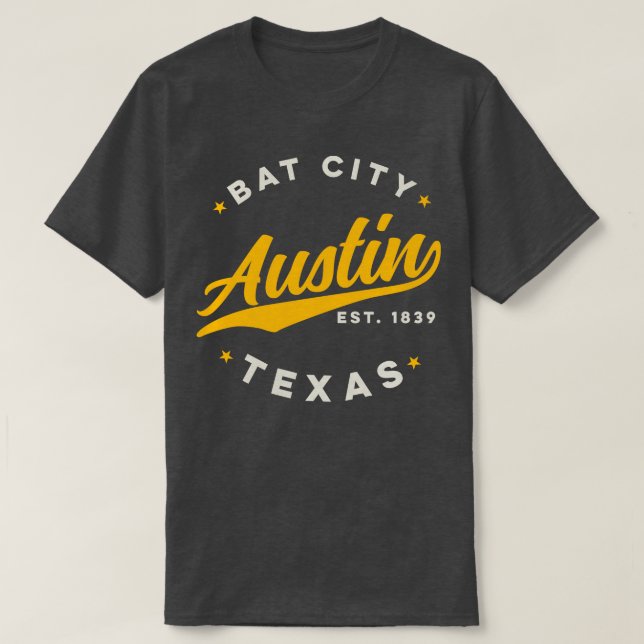 T-shirt Vintage Austin Bat City Texas USA (Design devant)