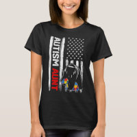 Vintage Autisme Tante Ours American Flag Awareness
