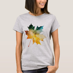 T-shirt Vintage Automne Rétro Aquarelle Maple Leaf Thème 