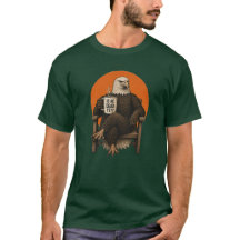 T-shirt vintage avec illustration d'aigle américai