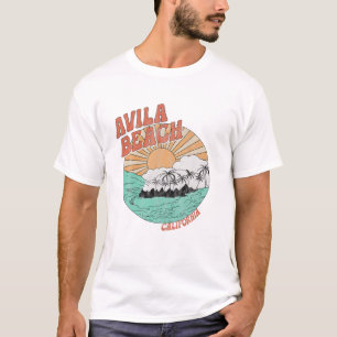 T-shirt Vintage Avila Beach Californie Palmiers CA Retro