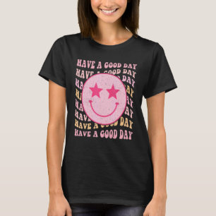 T-shirt Vintage Avoir Un Bon Jour Sourire Visage Couleur e