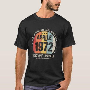 T-shirt Vintage avril 1972 Women Men Venin 49th Birthday