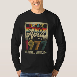 T-shirt Vintage avril 1977 48e anniversaire 48 ans drôle