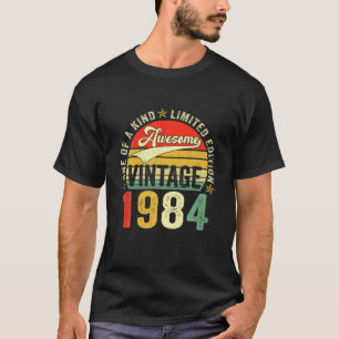 T-shirt Vintage Awesome 38 Ans 1984 38E Anniversaire Moi