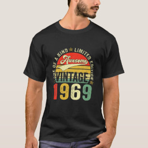 T-shirt Vintage Awesome 53 Ans 1969 53E Anniversaire Moi
