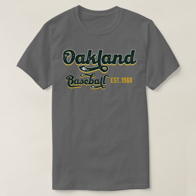 T-shirt Vintage Baseball d'Oakland Établie 1968 Amateur de (Design devant)