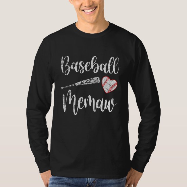 T-shirt Vintage Baseball Memaw Funny Baseball Gifts (Devant)