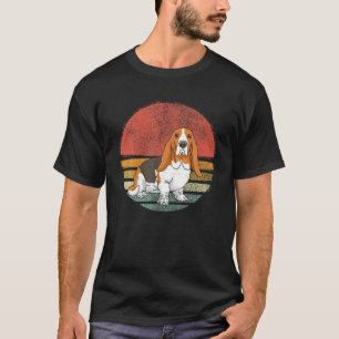 T-shirt Vintage Basset Hound Chien Retro Basset Hound Love