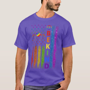 T-shirt Vintage Be Kind LGBTQ Mois Gay pride Rainbow Amer