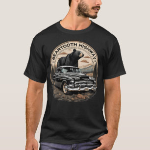 T-shirt Vintage Beartooth Highway Us 212 Montana Road