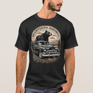 T-shirt Vintage Beartooth Highway Us 212 Montana Road