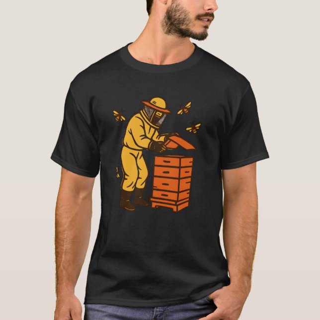 T-shirt Vintage Beekeeper Art Cotton (Devant)