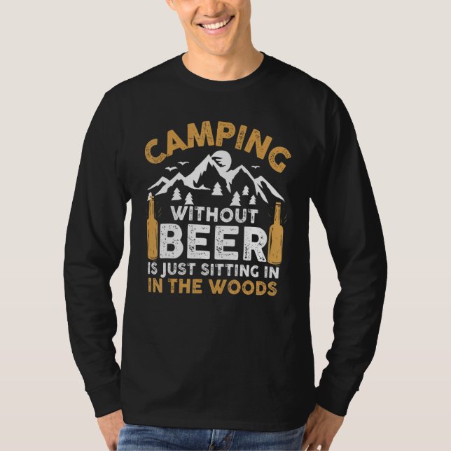 T-shirt Vintage Beer Lover Camping (Devant)