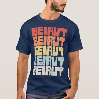 T-shirt Vintage BEIRUT Liban Texte