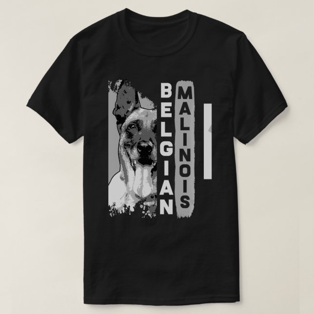 T-shirt Vintage Belge Malinois T design Amoureux de les ch (Design devant)