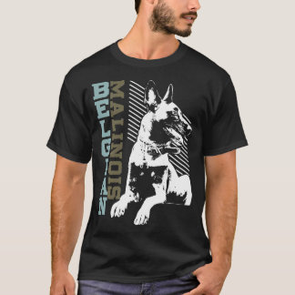 T-shirt Vintage Belge Malinois T design Amoureux de les ch