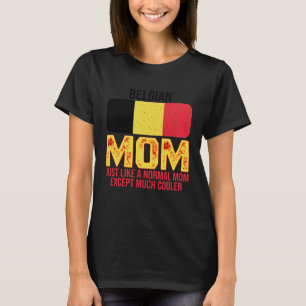 T-shirt Vintage Belgique Drapeau pour la fête des mères
