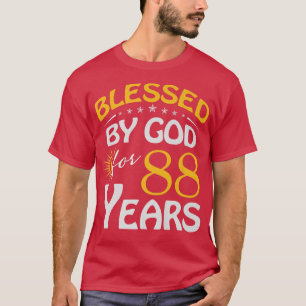 T-shirt Vintage béni par Dieu pour 88 ans Joyeux 88e