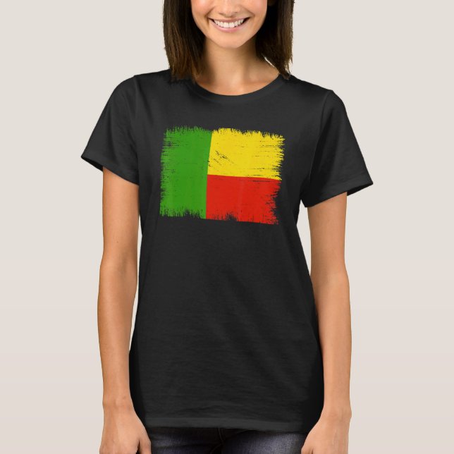 T-shirt Vintage Benin Flag Beninese Independence Day (Devant)
