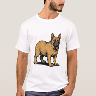 T-shirt Vintage Berger Belge Malinois : Chien de Travail C