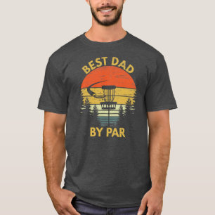 T-shirt Vintage Best Dad By Par Disc Golf Fathers Day