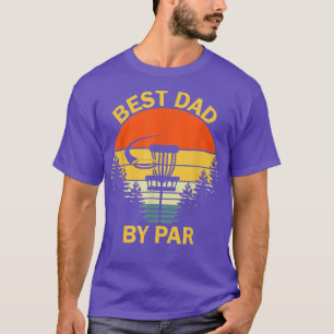 T-shirt Vintage Best Dad By Par Disc Golf Tee Men Fathers
