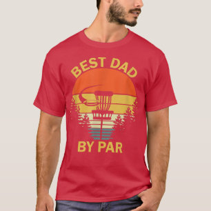 T-shirt Vintage Best Dad By Par Disc Golf Tee Men Fathers
