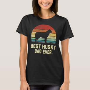 T-shirt Vintage Best Husky Papa Ever Chien