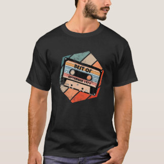 T-shirt Vintage Best Of Septembre 1974 Cassette Retro Birt