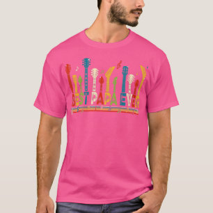 T-shirt Vintage Best Papa Ever Daddy Guitare Fête des père
