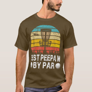 T-shirt Vintage Best Peepaw By Par Disc Golf Golf Père