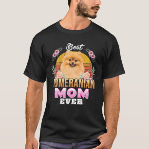 T-shirt Vintage Best Pomeranian Maman Ever Mothers Day For