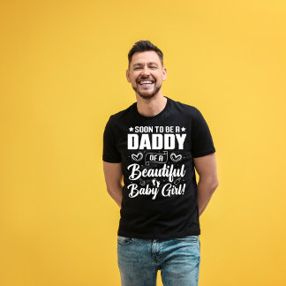 T-shirt Vintage Bientôt papa d'une belle petite fille