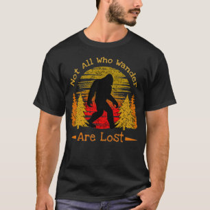 T-shirt Vintage Bigfoot Sasquatch Pas Tous Ceux Qui errent