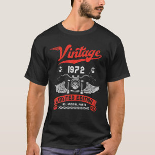T-shirt Vintage Biker 50E Anniversaire 1972 Moto