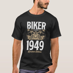 T-shirt Vintage Biker Hommes Moto Femmes Né En 1949