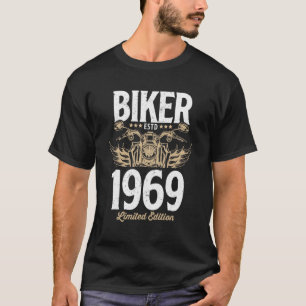 T-shirt Vintage Biker Hommes Moto Femmes Né En 1969