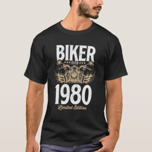 T-shirt Vintage Biker Hommes Moto Femmes Né En 1980