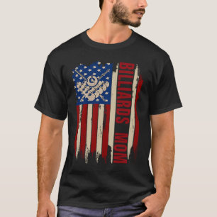 T-shirt Vintage Billiards Maman Américaine Etats-Unis Drap
