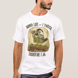 T-shirt Vintage Birder Life – I Twitch Therefore I Am 