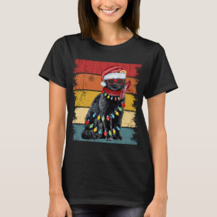 T-shirt Vintage Black Cat feux de Noël Amoureux des chats