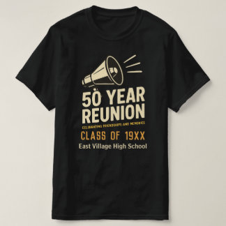 T-shirt Vintage Black Retro Bold 50 Year Reunion Class